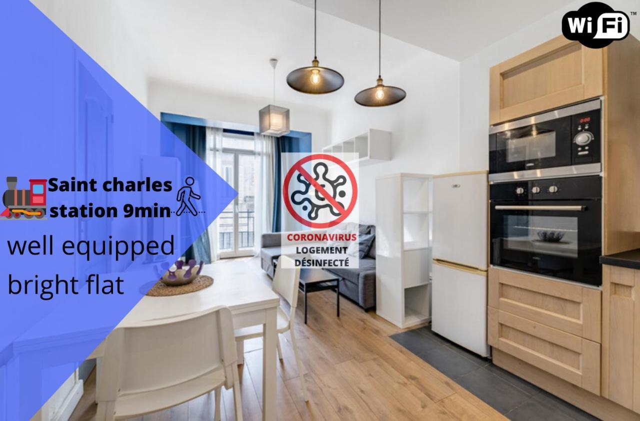 Charming Bright And Equipped Apartment Marseille Exteriör bild